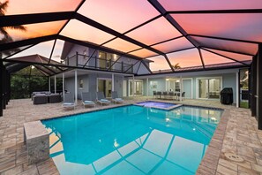 Outdoor pool, a heated pool