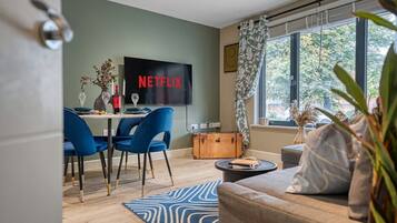 TV, books, music library, video library