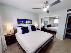 1 slaapkamer, een strijkplank/strijkijzer, wifi, beddengoed