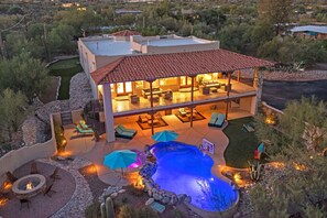 Outdoor pool, a heated pool