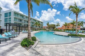 Outdoor pool, a heated pool
