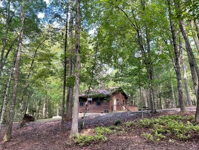Private cozy cabin in the woods with great view!