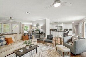 Smart TV, fireplace, video games, offices