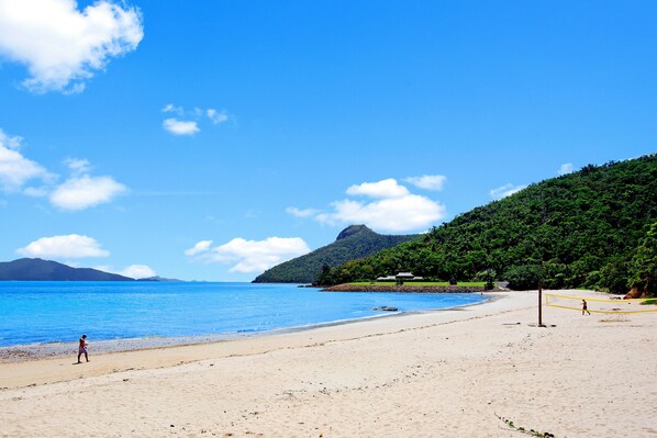 Sun-loungers, beach towels