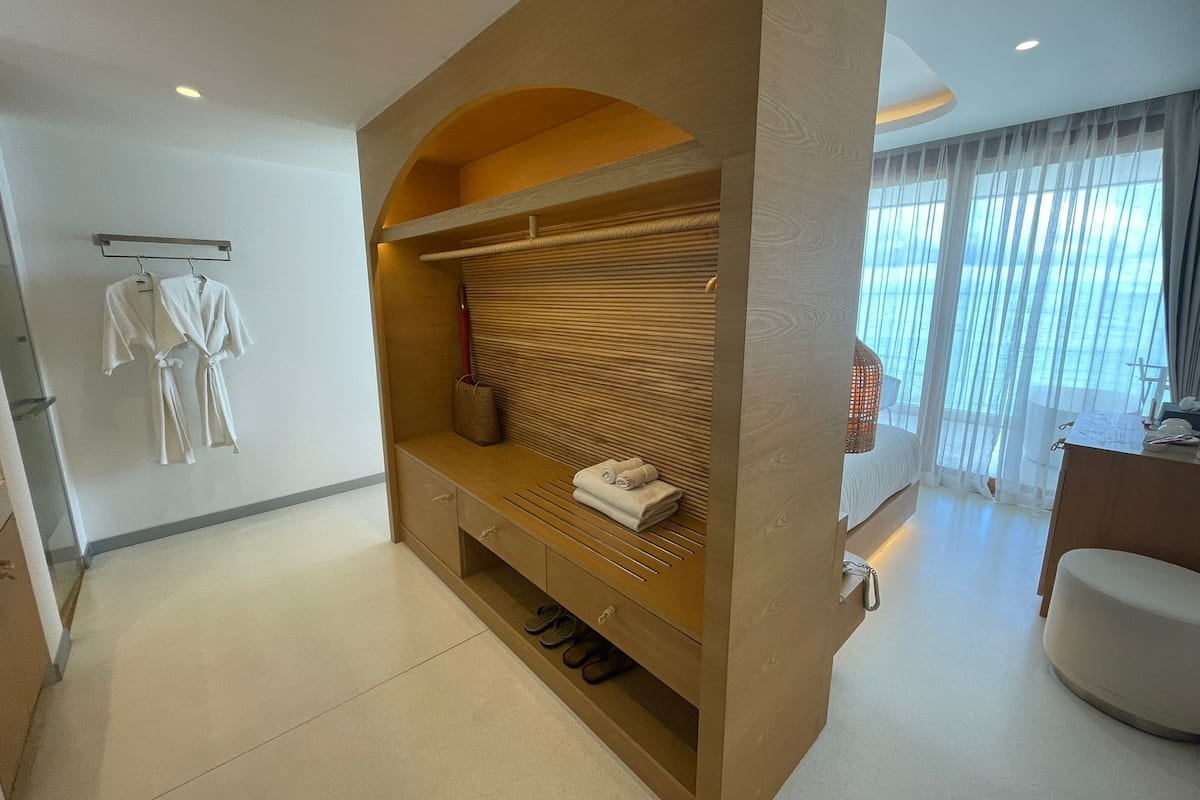 King Suite with Ocean View | Premium bedding, pillow-top beds, free minibar items, desk