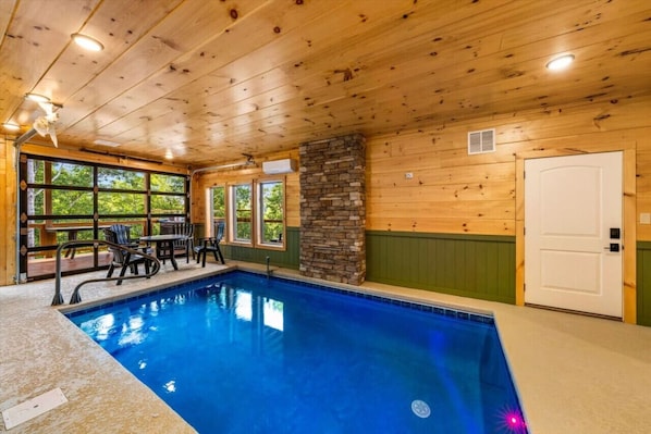 Indoor pool, a heated pool