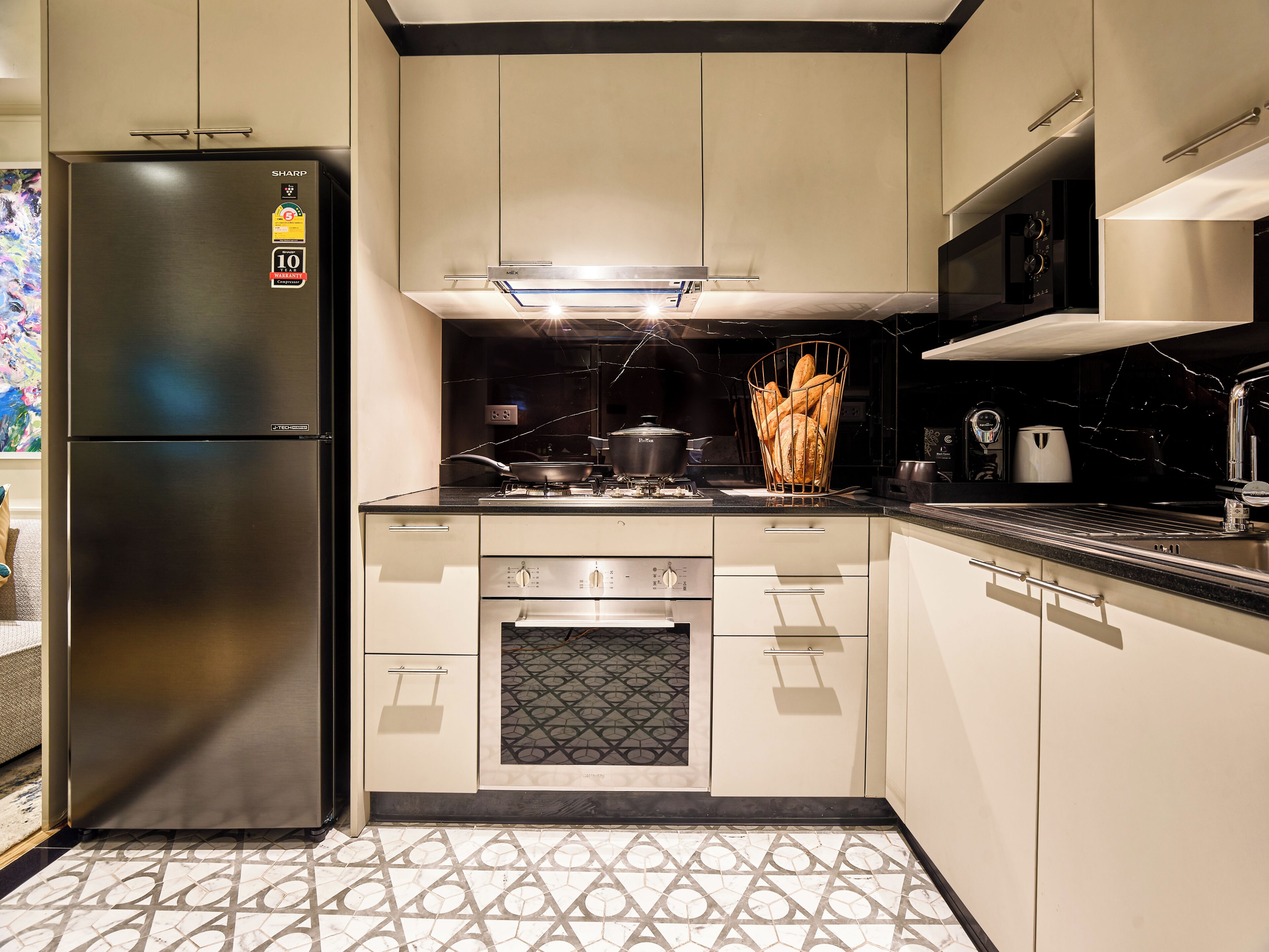 디럭스 스튜디오 스위트, 침실 1개 | 이집트산 면 시트, 고급 침구, 메모리폼 침대, 미니바