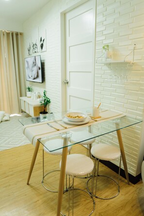 Dining - Brand New 1BR Pet-Friendly Alexa-operated Condo Unit (DAVAO CITY)