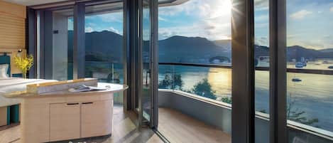 Ropa de cama de alta calidad y minibar