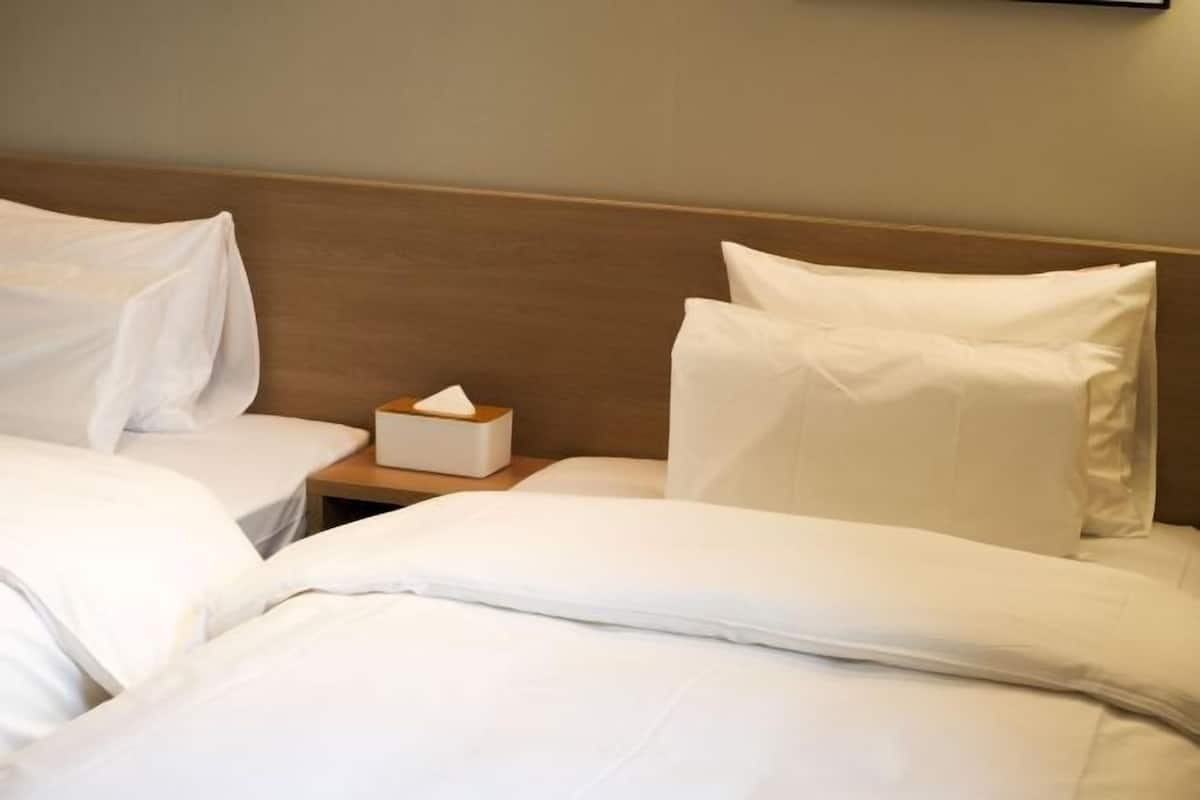 Premium bedding, WiFi (free), bed sheets