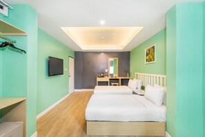 Quarto premier | 1 quarto, cofres nos quartos, escrivaninha, cortinas blackout