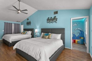 6 bedrooms, iron/ironing board, travel cot, WiFi