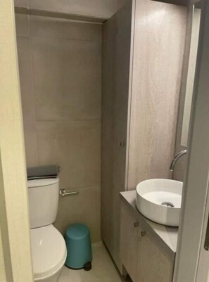 Douche, articles de toilette (gratuits), séchoir à cheveux