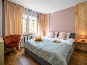 1 bedroom, bed sheets - Apartament Przy Lesie Gdynia (Gdynia)