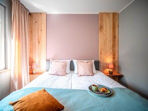 1 bedroom, bed sheets - Apartament Przy Lesie Gdynia (Gdynia)