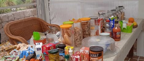 뷔페 아침 식사