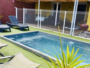 A heated pool