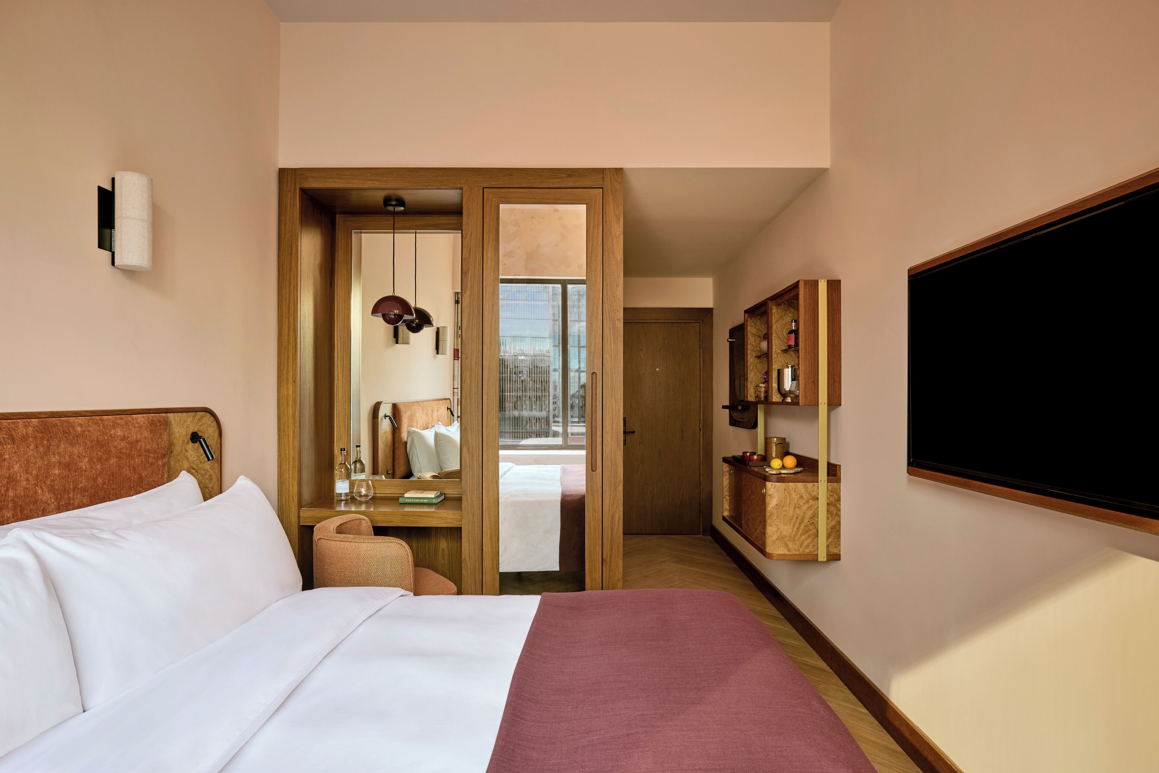 Phòng (Sir Petit) | Bộ trải giường bằng vải cotton Ai Cập, bộ đồ giường cao cấp, minibar 