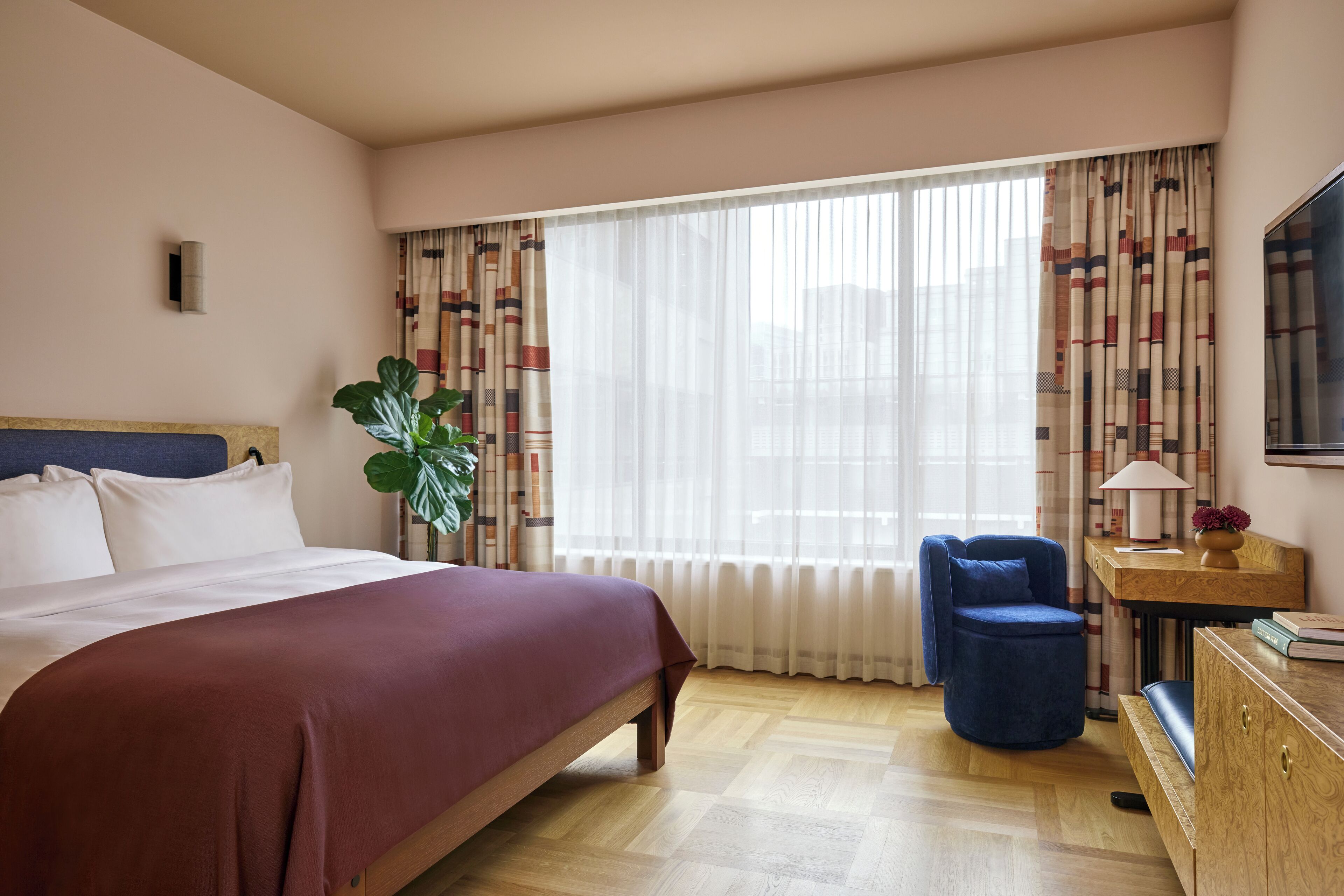 Phòng (Sir Supreme) | Bộ trải giường bằng vải cotton Ai Cập, bộ đồ giường cao cấp, minibar 