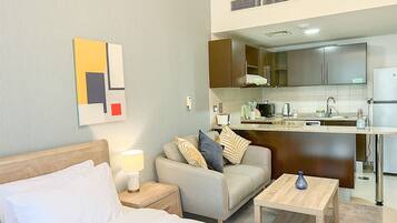 Apartamento luxo | 1 quarto, cofres nos quartos, escrivaninha