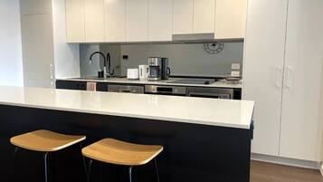 Fridge, oven, dishwasher, electric kettle