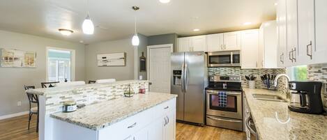 Microwave, oven, stovetop, dishwasher