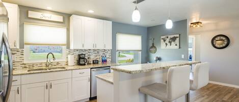 Microwave, oven, stovetop, dishwasher