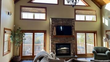 Smart TV, fireplace, video games
