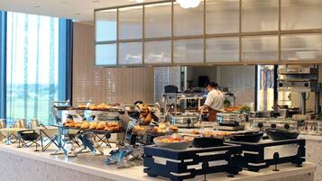 Daily buffet breakfast for a fee
