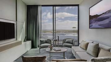 Ropa de cama de alta calidad y minibar