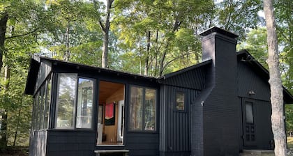 Lakefront Log Cabin with Contemporary touches