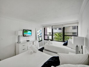 2 bedrooms, iron/ironing board, travel crib, WiFi