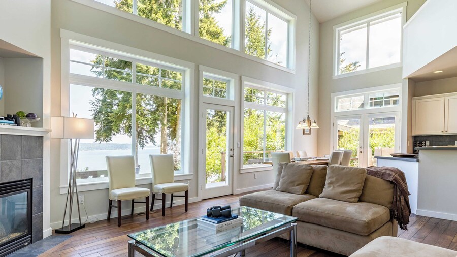 Panoramic Saratoga Passage Views Elegant Whidbey Home by Avantstay