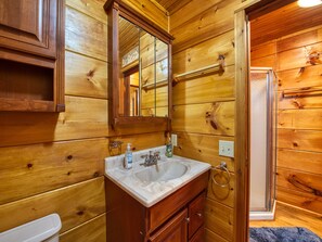 Shower, hair dryer, bidet, towels - Rocky Top Dream! (Maggie Valley)