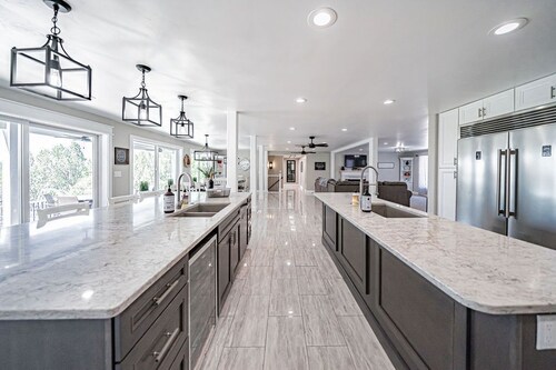 Large luxury home with a pool, playground & a view!