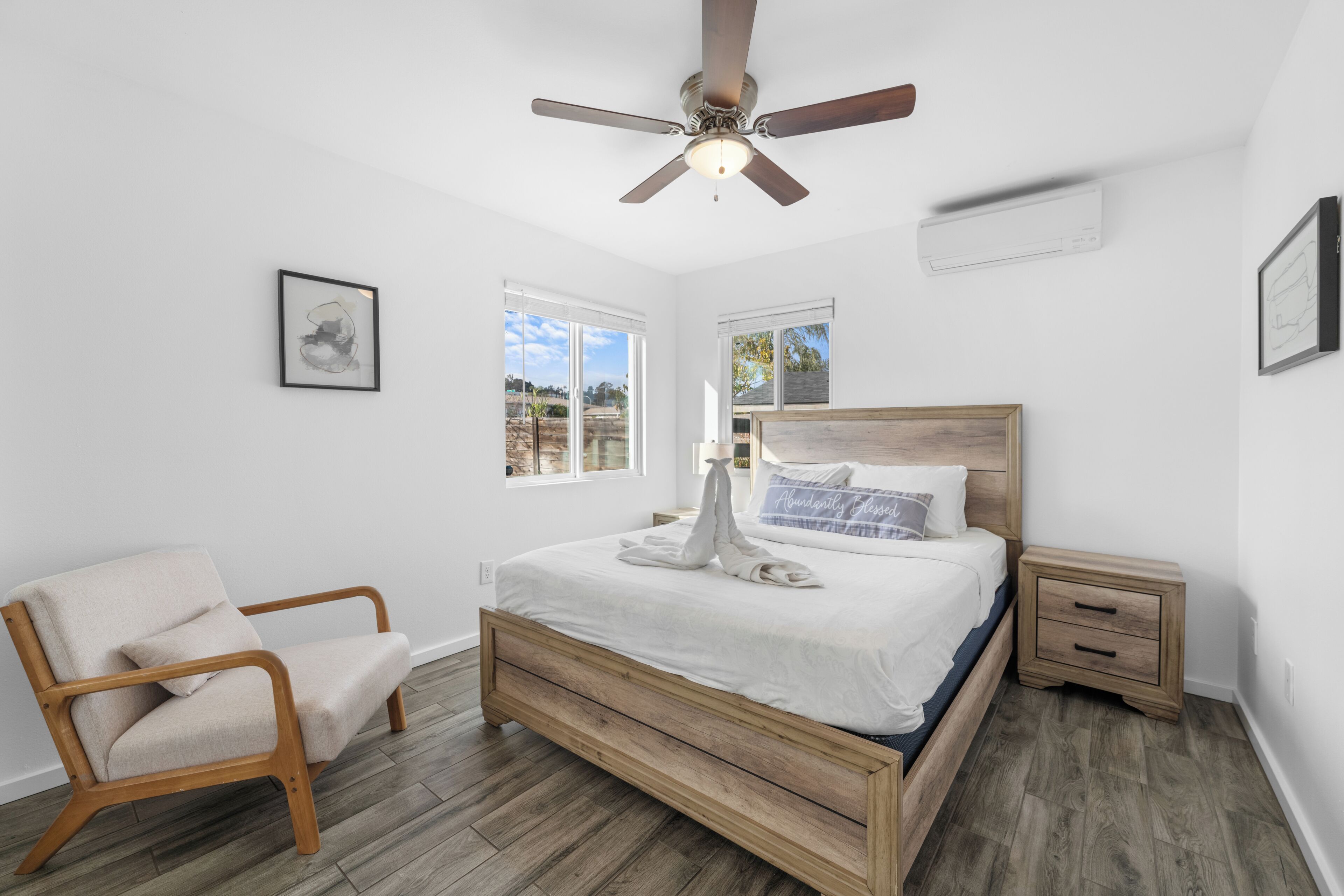 2 bedrooms, iron/ironing board, travel crib, WiFi