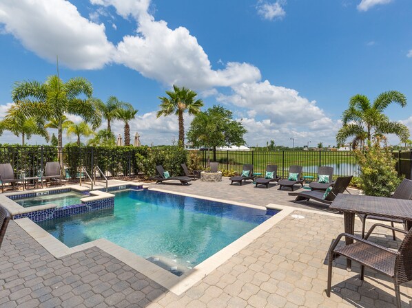 A heated pool