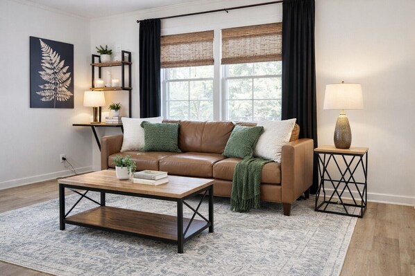 Smart TV, chimenea y libros