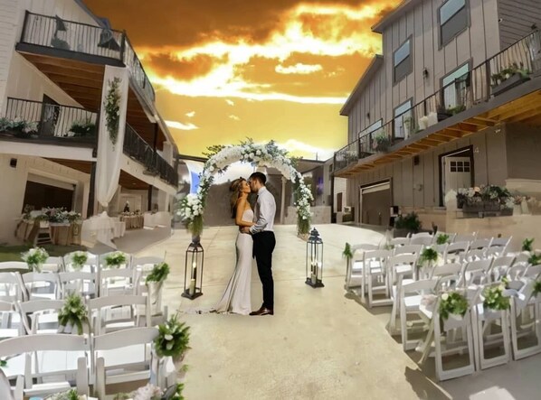 Außenbereich für Bankette