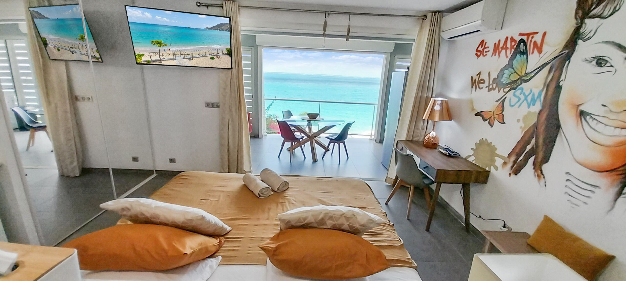 1 chambre, coffres-forts dans les chambres, fer et planche à repasser