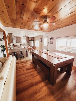Smart TV, foosball, table tennis