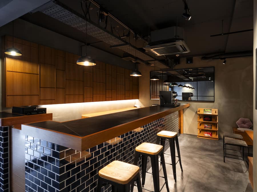 Área de estar no saguão