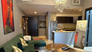 Living area - Luxurious 1 Bedroom Apartment in Red Residency Sport City Dubai (Dubai)