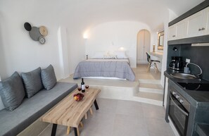 Junior Apartment, Non Smoking | In-room safe, individually decorated, blackout drapes, soundproofing - Andreas Hospitality (Santorini)