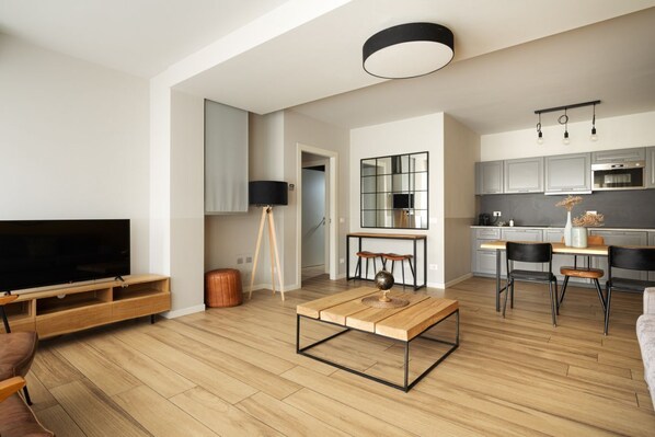 Living area - MUSTARD FAMILY CENTRAL APARTMENT IN DONIZETTI RESIDENCE (Bergamo)
