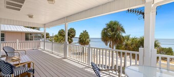 Gulf front island stilt house