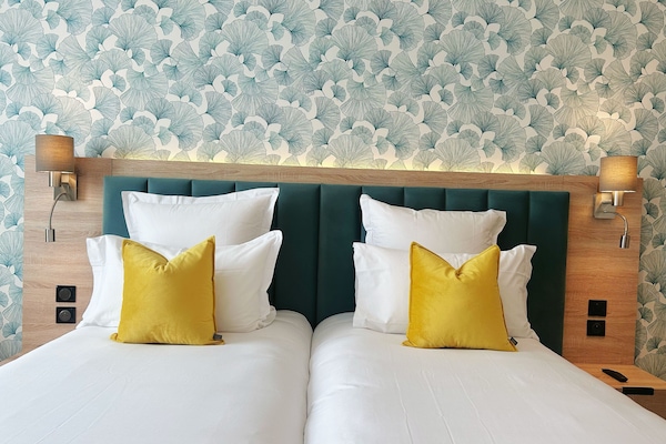 Standard Room, 2 Twin Beds, City View | In-room safe, desk, blackout drapes, iron/ironing board