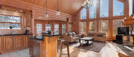 Télévision, cheminée