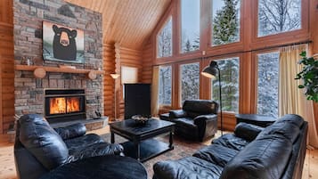 Télévision, cheminée