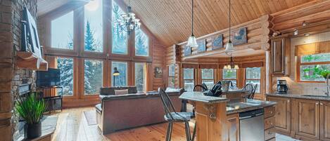 Télévision, cheminée